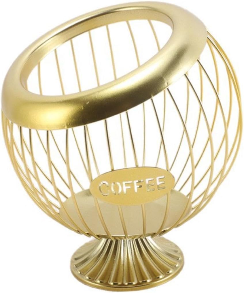 Coffee Pod Holder Storage Basket Container Wire Organizer for Snacks Workspace Vegetables