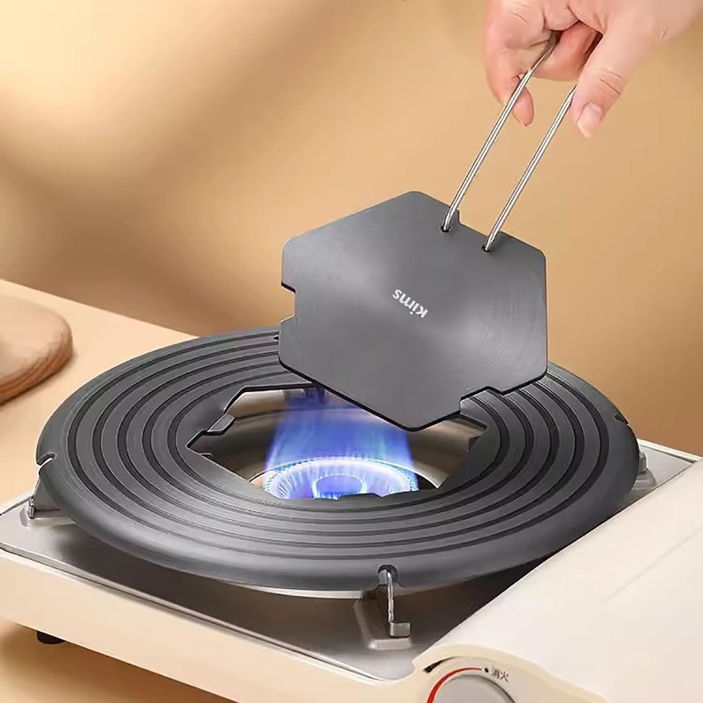 Removable Heat Diffuser for Gas Stove 10 Inch, Universal Heat Plates for Gas Grill Heat Distribution, Electric Stove Simmer Plate Defrosting Tray (Color : Rounded 2)
