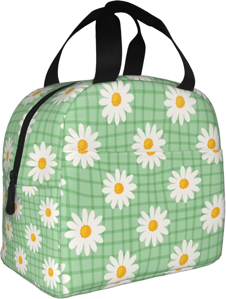 Daisy Lunch Bag Reusable Insulated Lunch Box Portable Meal Tote Bag for Kids Adults Work School Travel Picnic…