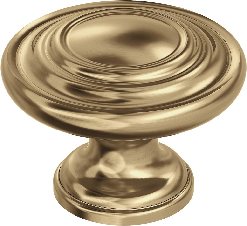 Amerock | Cabinet Knob |Champagne Bronze | 1-3/4 in (44 mm) Diameter Drawer Knob | Inspirations | Kitchen and Bath Hardware | Furniture Hardware