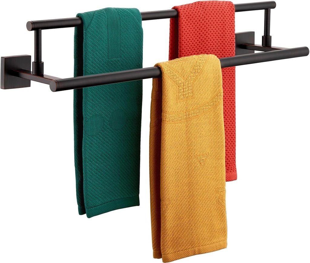 KOKOSIRI Towel Bars 24-Inch Bathroom Towel Holder Oil Rubbed Bronze Bath Towel Rails Racks Wall Mounted Stainless Steel B5009ORB-L24