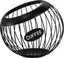 TOPZEA Coffee Pod Holder, Large Capacity Metal K Cups Holder Organizer Coffee Capsule Container Basket, Espresso Pods Storage for Counter, Bar Station Accessories, Black