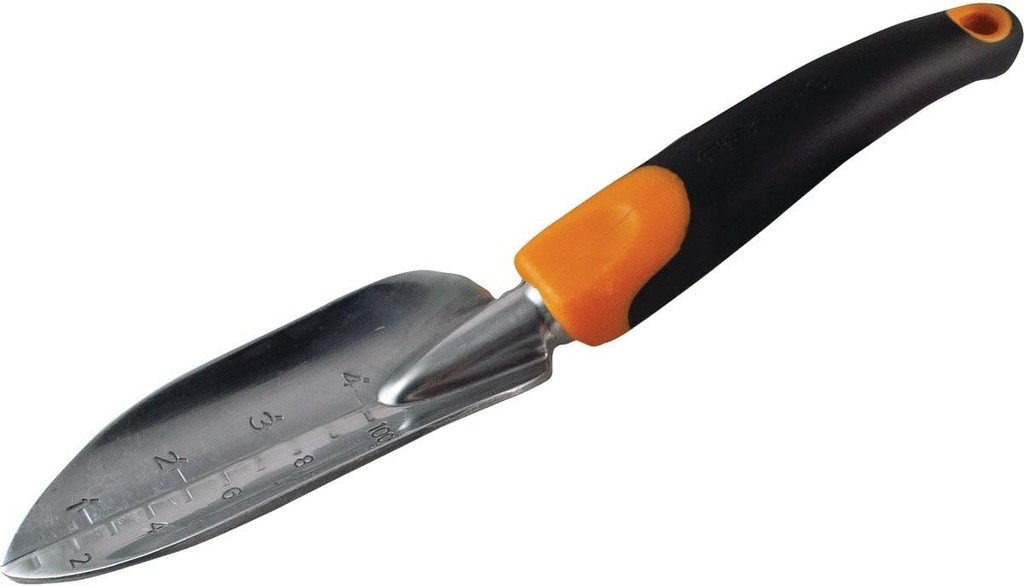 Fiskars 384230-1001 Ergo Scratch Tool Garden Transplanter, Aluminum