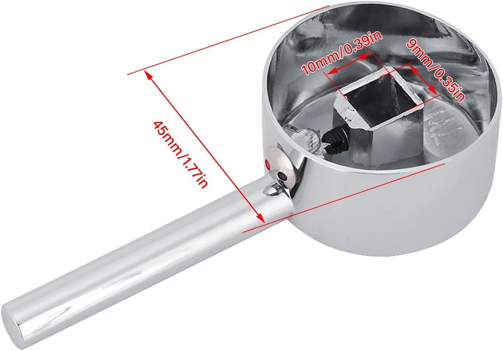 Faucet Lever Handle, 35mm Valve Core Sink Handle Replacement Faucet Faucet Handle, Zinc Alloy for Kitchen Bathroom Bath Accessories Bath Hardware