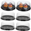 10pcs Unique Cake Cheese Packaging Box Lids Plastic Containers Cake Slice Carrier Food Box Pastry Display Case