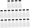 20pcs Transparent Yogurt Bottles with Lids Multipurpose Beverage Containers for Milk Juice and More High-temperature Resistant for Lunch Boxes and Party Use