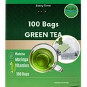 green tea 100 pockets, add one pocket on Glass hot water keep 2 minutes after Drink (Medium, Green tea 100 pockets) no coffen چای سبز افغانی chie cawi have be lot profite