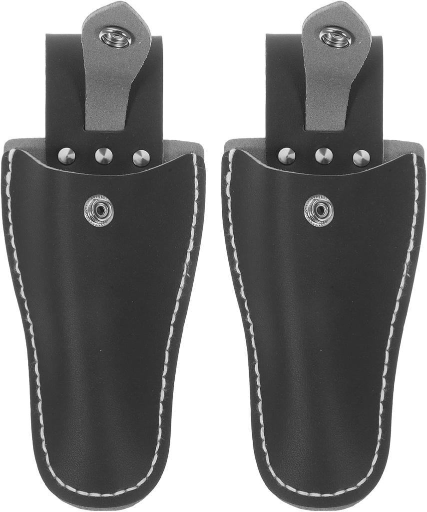 2Pcs Garden Pruner Pruning Shears, PU Leather Case for Gardening Pruning Shears, Scissor Storage Cover, Black, 8.27 X 3.54 X 1.57 Inches