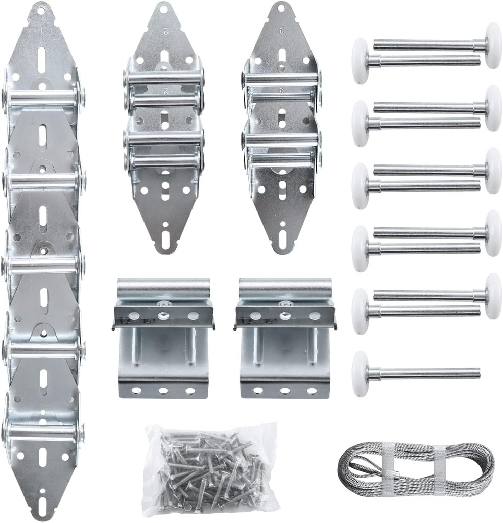 HOME MASTER HARDWARE Garage Door Hinge & Roller Tune Up Kit Garage Door Hardware Kit for 16 x 7 or 18 x 7 Door