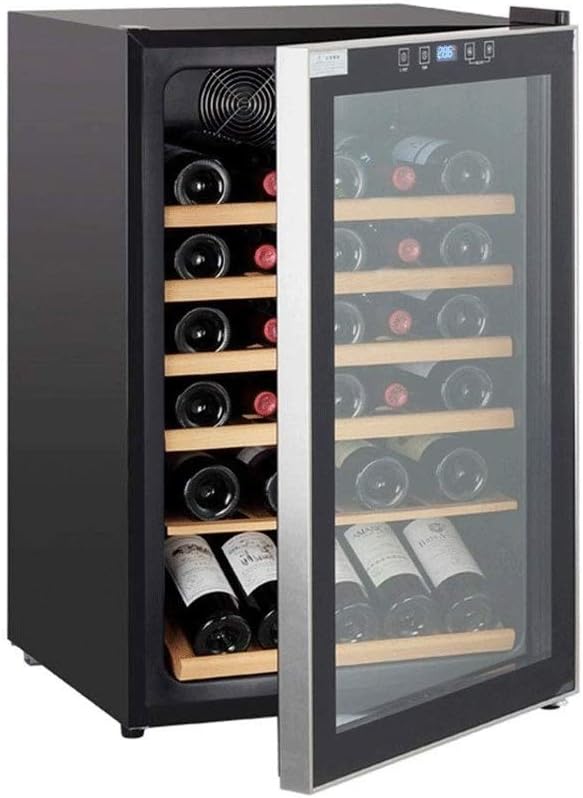30 Bottle Thermoelectric Red and White Wine Cooler,Fridge Freestanding Counter Top Wine Cellar Refrigerator - Touch Panel Digital Temperature Display