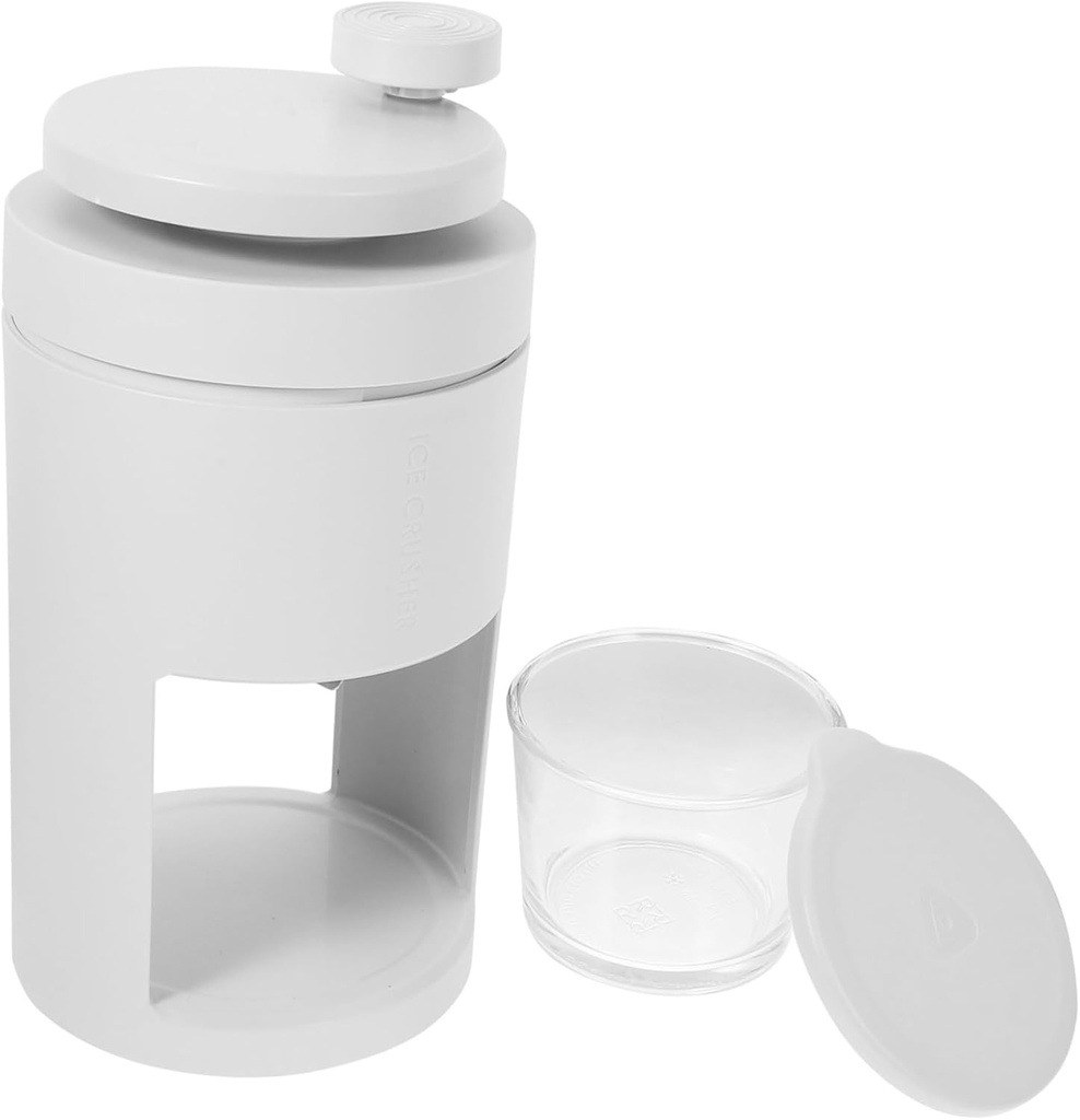 BESTOYARD Manual Ice Shaver Machine for Home Use Portable Handheld Ice Crusher with Precise Cutting Blades Easy Crank Operation for Smoothies and Snow Cones
