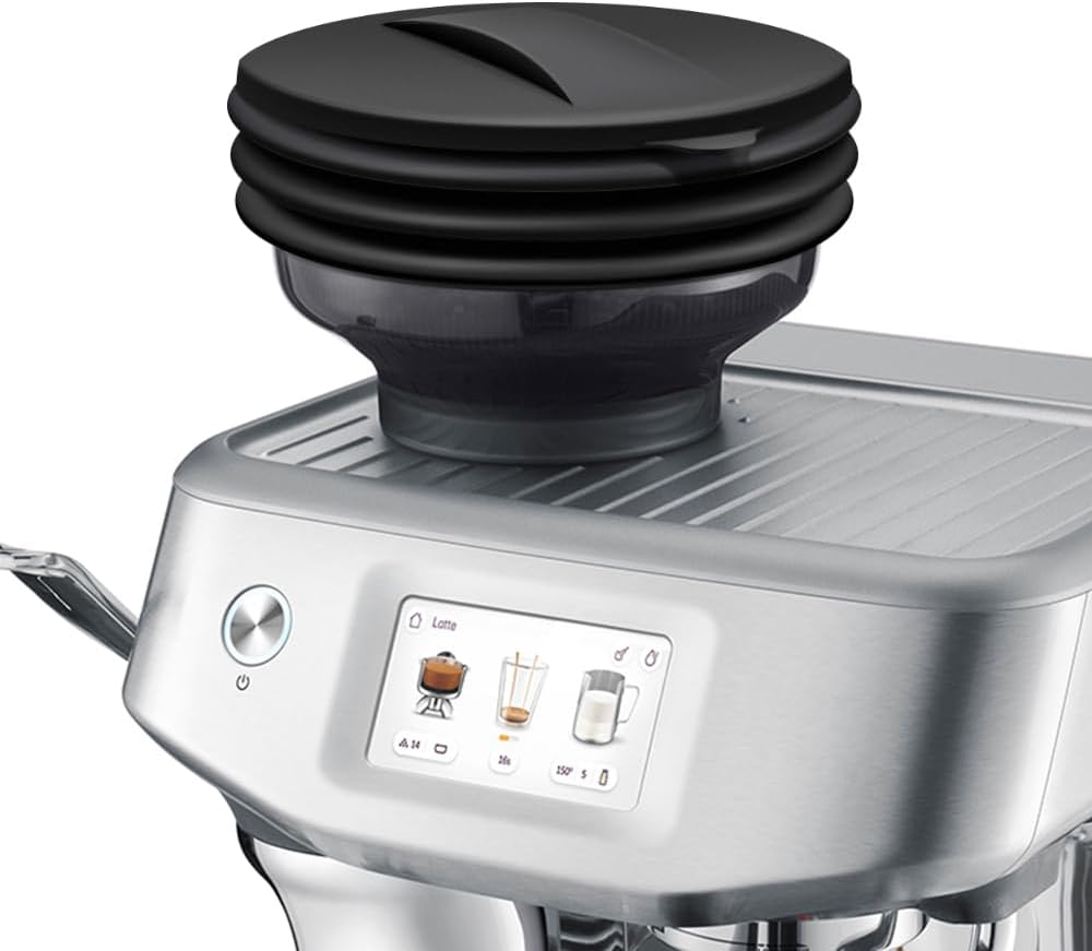 Zero Retention Silicone Hopper Bellow Compatible with Breville Barista Touch Impress Oracle Jet Espresso Machine Eureka Helios Fiorenzato F4E ALL GROUND Coffee Grinder Bean Hopper