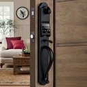 Smart Front Door Lock Set, Keyless Entry Door Lock with Touchscreen, Matte Black Finish, Right Hand