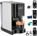 KOTLIE 19Bar Single Serve Coffee Maker, 5in1 Espresso Machine for Keu* kcup Capsules/Nespresso Original/Dolce Gusto/Ground Coffee/44mm ESE, Level 7 Water volume, Hot&Cold Brew Coffee Machine
