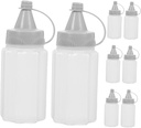 8pcs Kitchen Squeeze Bottles Condiment Dispenser for Honey Sauce Oils Food-grade Plastic Travel Bottles