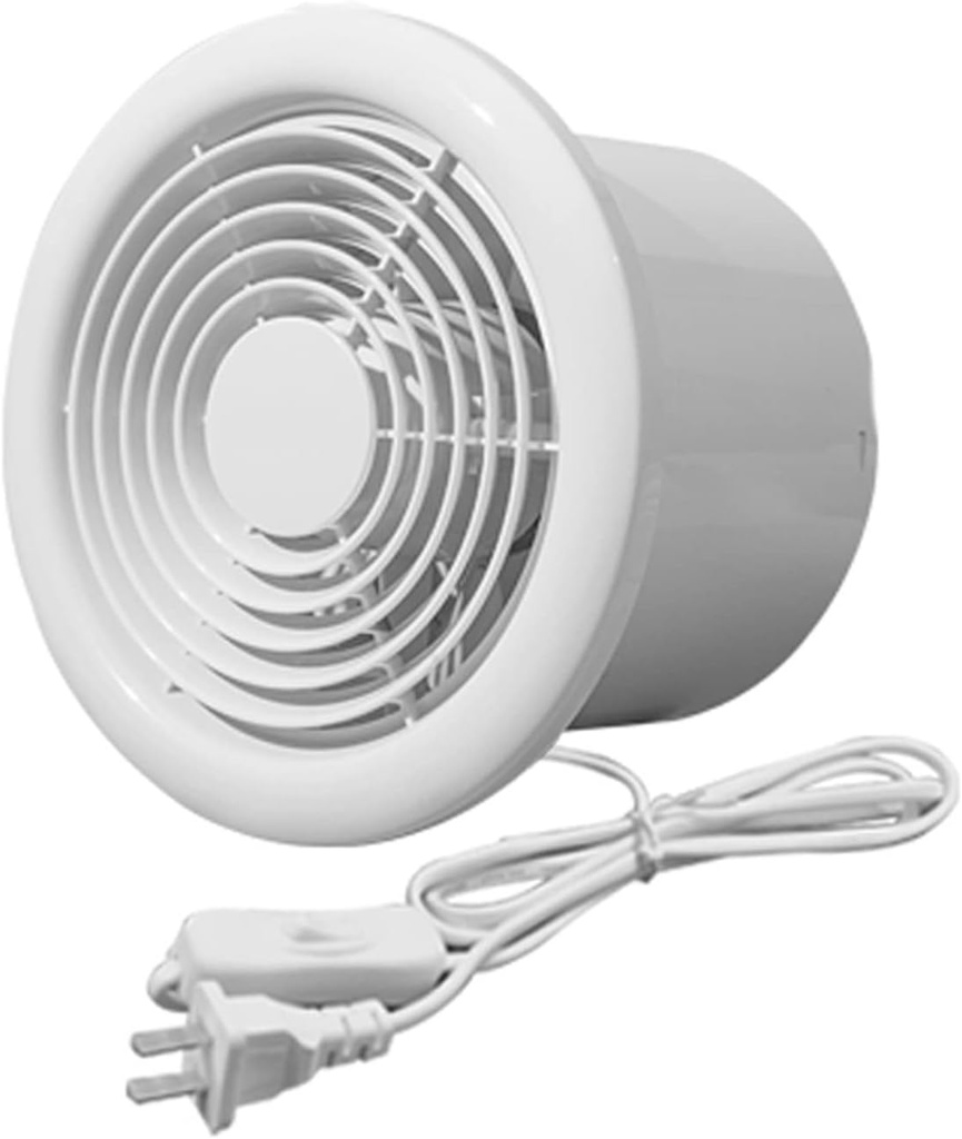 ventilation fan 4" 6" Exhaust Fan Household Bathroom Glass Window Type Ventilating Fan Small Bathroom Wall Mute Exhaust Fan with Butterfly Check Valve ventilating fan(Color:6 inch)