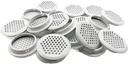 30 Pcs Air Vents 35mm Circular Soffit Vent Stainless Steel Round Vent Mesh Hole Louver for Kitchen,Bathroom,Cabinets,Wardrobes,Shoe Cabinets,Sundry Cabinets (Inclined Plane,White)