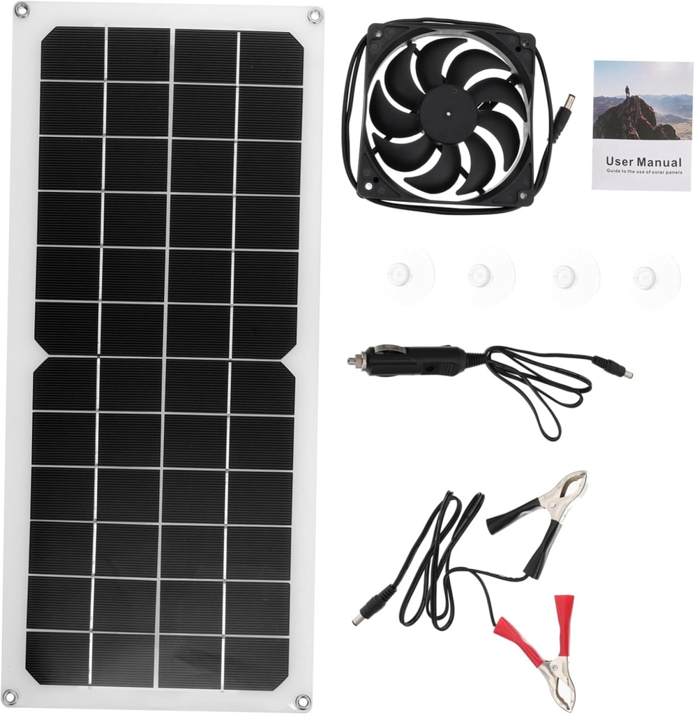 SUPVOX 1set Solar Panel Fan Kit for Cooling and Greenhouse Ventilation Efficient Lightweight Design for Use for Livestock Farms and Outdoor Settings