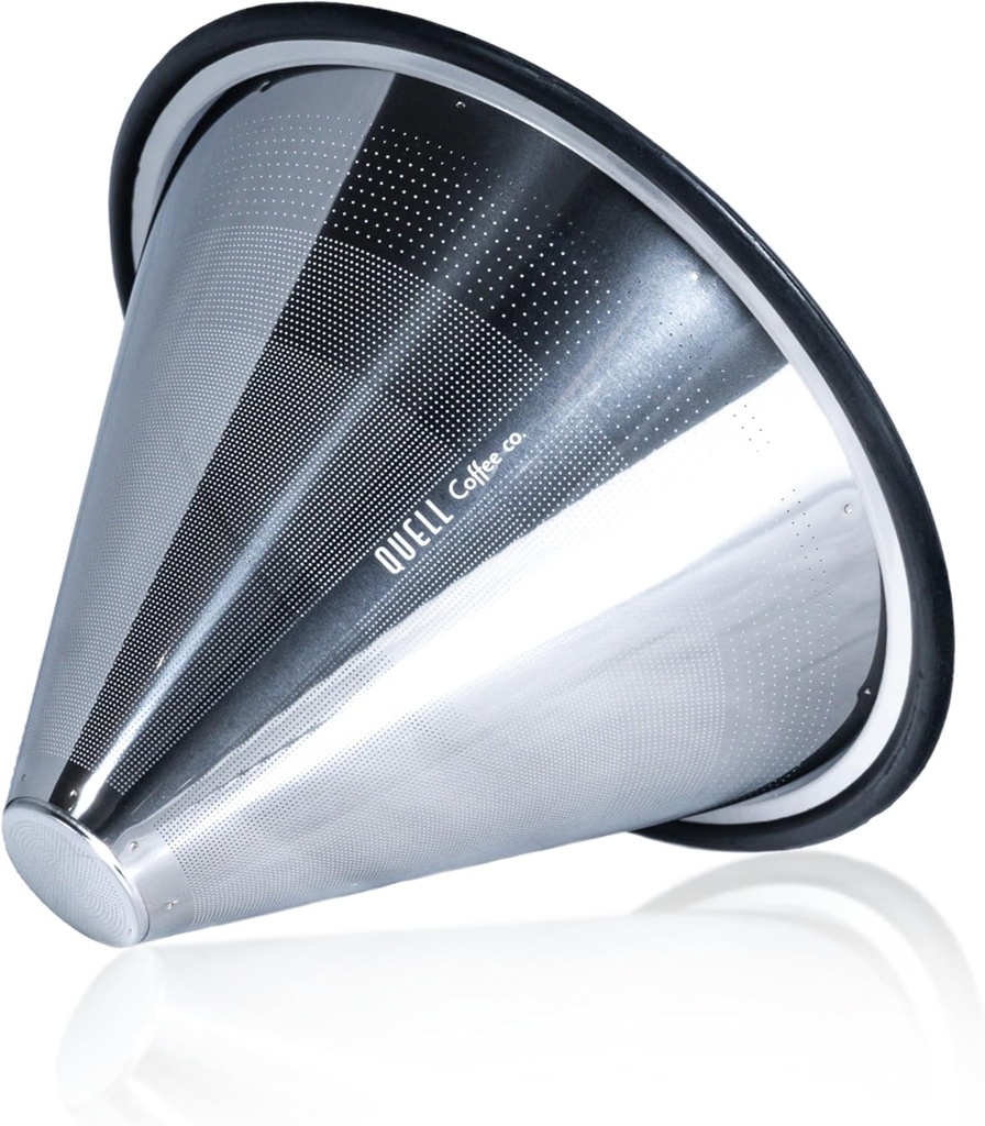 Quell Reusable Coffee Filter for Hario V60-02 Pour Over Drippers : Stainless Steel Wave Alternative for Sustainable Brewing