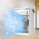 YUYTE Portable Air Conditioner, 5 Speeds Evaporative Air Cooler Fan, 680 ml Water Box, 7 Color Night Light Cooling Fan with 2-6H Timer for Large Room, Office