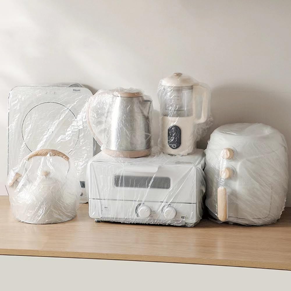 10Pcs Clear Thickened Disposable Dust Cover,Kitchen Appliance Covers, Universal Elastic Small Appliance Covers,Elastic Household Kitchen Appliance Dust Proof Protective Cover,Specialty Plates Plates