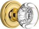 Nostalgic Warehouse Classic Rosette Round Clear Crystal Door Knob