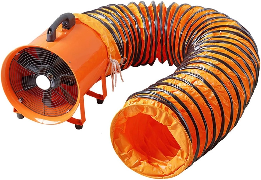 Utility Blower Fan, Portable Ventilation Fan, High Velocity Ventilator 5 m/10 m Duct Hose, Fume Extractor for Exhausting and Ventilating at Home Household Ventilation Fans (Color : 10 me (5 meters 8