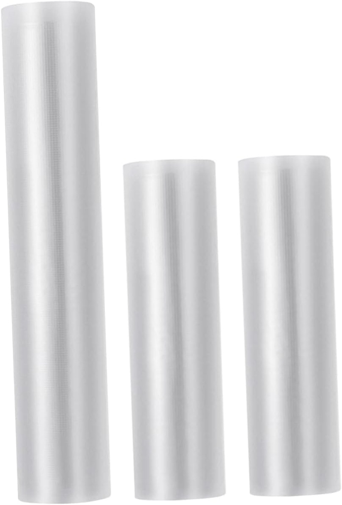 3rolls Vacuum Sealer Bags Multi-functional Food Preservation Pouches for Home Use Textured Design for Easy Sealing Lightweight and Portable for Outdoor Adventures