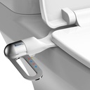 Bidet Toilet Seat Attachment Ultra Slim Bidet With Self Cleaning Dual Nozzle Adjustable Water Non Electric Bidet Fresh Water Spray for Sanitary and Feminine Wash (Sliver)