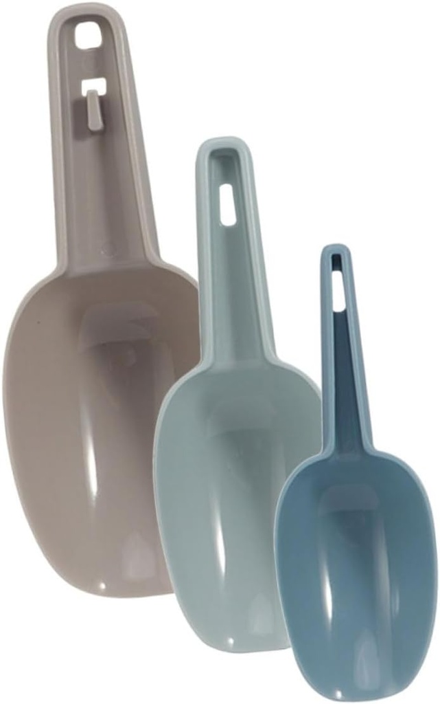 1set Plastic Serving Ice Scoops Kitchen Tool for Flour Cereal and Ice Food- Utility Scoops for Home Bar and Restaurant Use