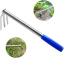Garden Rake Stainless 3 Tines Claw Hand Rake Cultivator Tool Perfect in Garden Yard Lawn Vegetable Farm Cultivating,Weeding,and Mulching