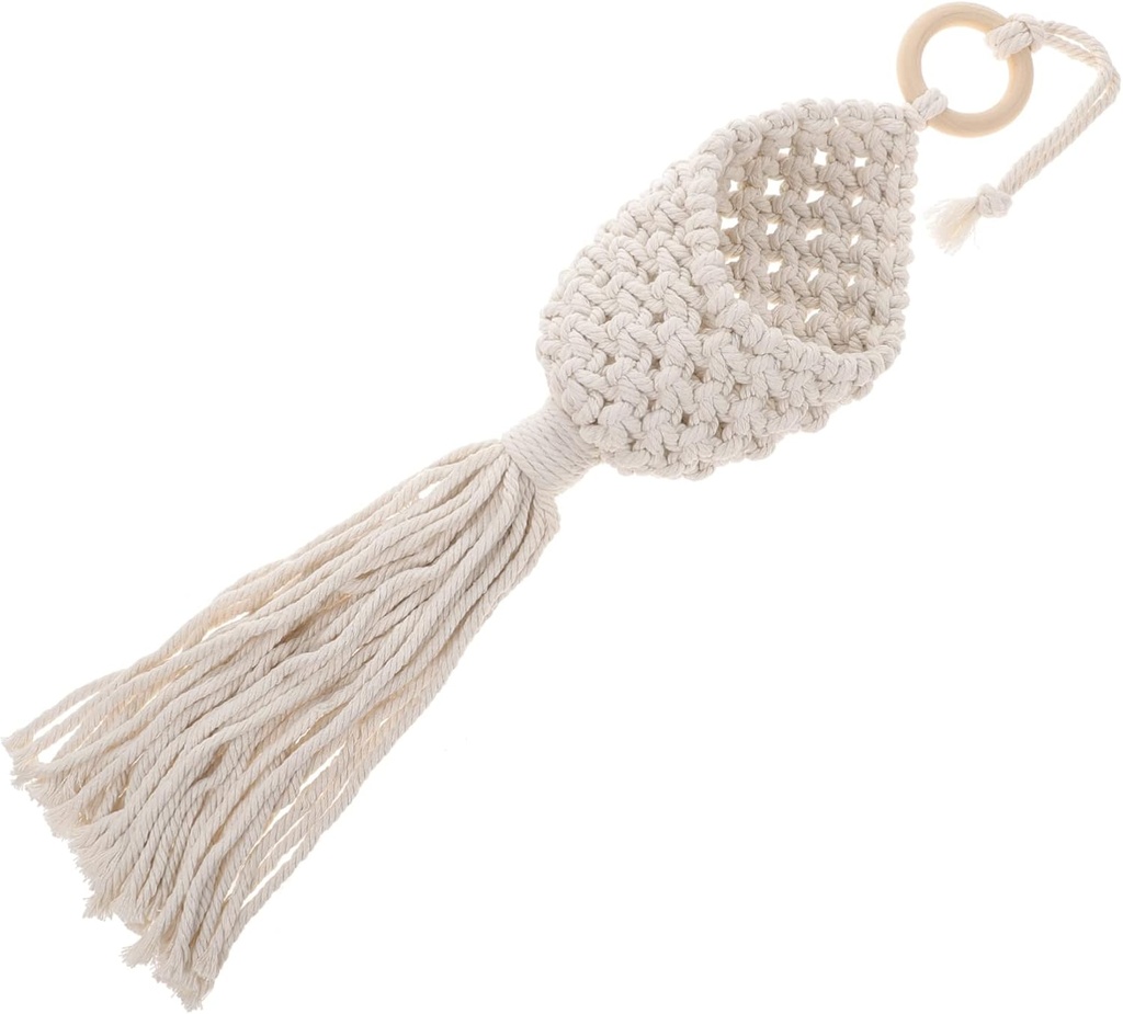 Weaving Decorative Hanging Fruit Basket Bohemian Macrame Design for Kitchen Organization Capacity Storage for Fruits and Vegetables Stylish Wall Art