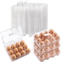 100 Pack 3x4 Plastic Egg Cartons Cheap Bulk 12 Count Clear, Reusable & Sturdy Design Eggs Carton Bulk Perfect for Family, Farm, Markets, Display (Egg Storage Containers)