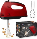 Hand Mixer Electric Handheld – 7 Speed Ultra Power Electric Mixer Handheld (Red)