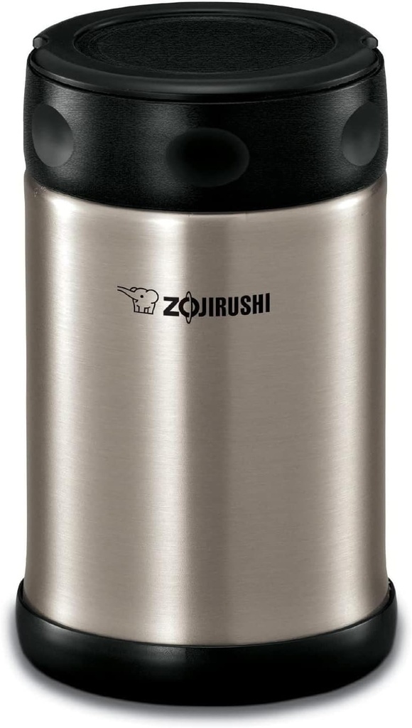 Zojirushi Steel Food Jar, Medium, Black/Stainless