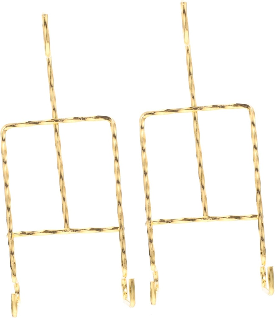 2pcs Sturdy Iron Desktop Cup Holder Tabletop Plate Display Stand Dish Rack