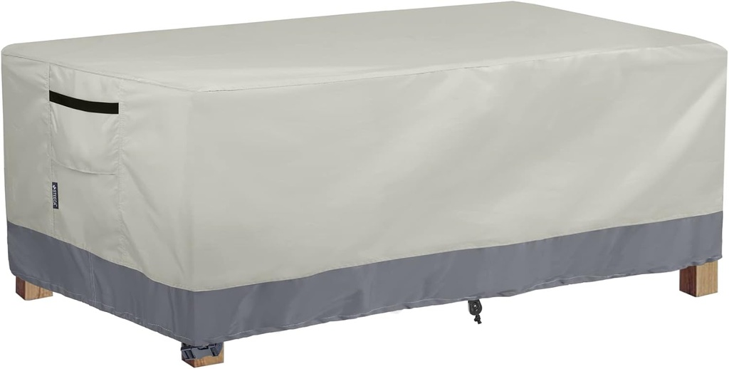 Patio Coffee Table Cover, Waterproof Rectangular Small Side Table Cover for Outdoor Furniture 48L x 26W x 18H inch