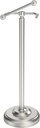 Toilet Paper Holder Stand, Brushed Nickel Toilet Paper Holder Free Standing, Post Pivoting Design & Stable Weighted Base SUS304 Stainless Steel for Bathroom(Mega Roll)