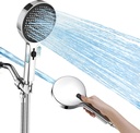 Shower Head with Handheld,Sliding Control High-pressure Water Outlet and 79 Inch Hose,5 Connection Modes and 1 Modes Wash To Clean Tub, Tile & Pets,5.1-Inch Panel and Connecting Bracket,Chrome
