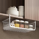 Under Shelf Basket, Houseware Under Shelf Wire Basket Slides Under Cabinet Storage Kitchen Organizers & Storage for Pantry Desk Kitchen Counter (Large Size White)