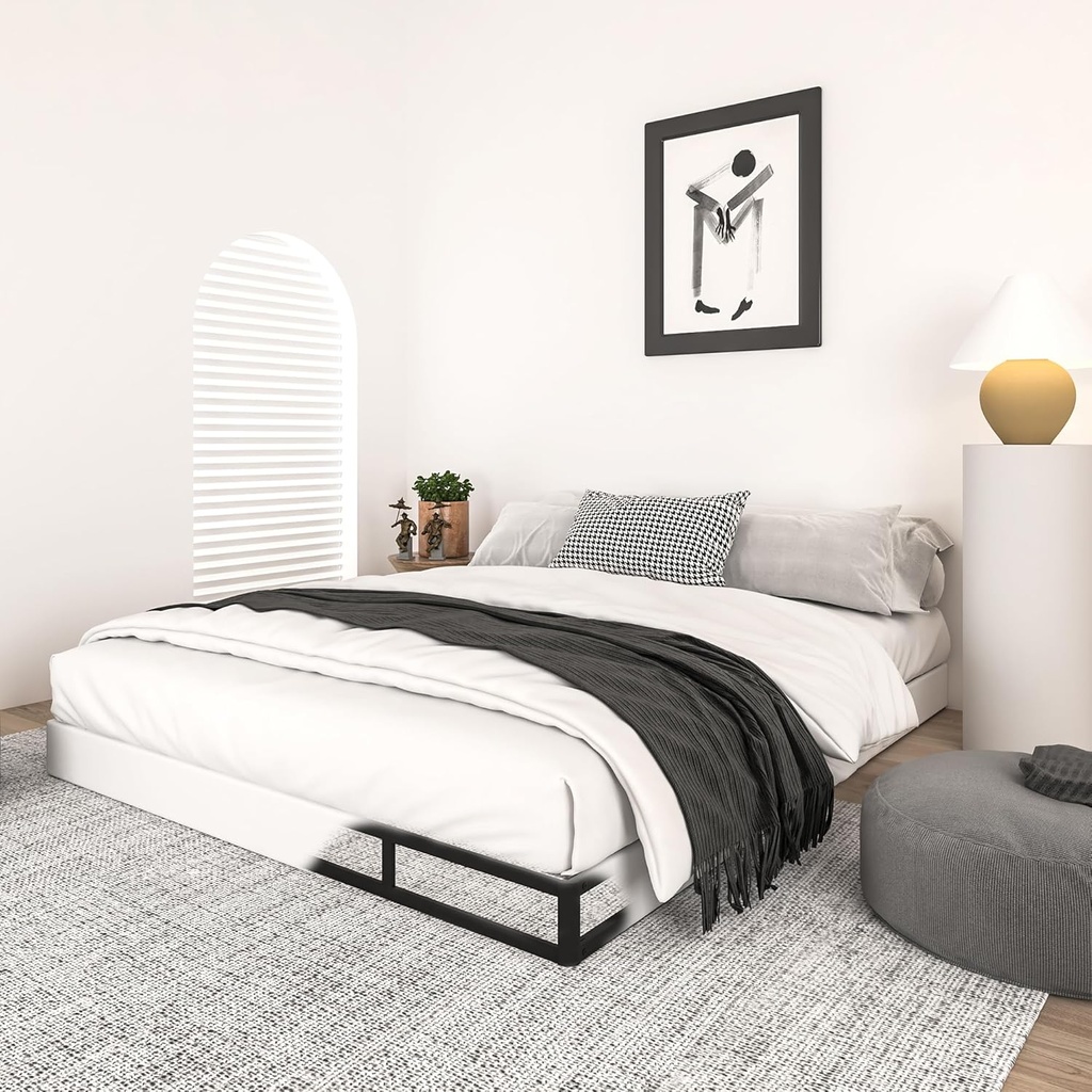 Qingzhou 5 Inch Box Spring for Queen Bed, Heavy Duty Metal Mattress Foundation, 3000 lbs Capacity, Low Profile Bed Base, Noise-Free, Easy Assembly, Fabric Cover