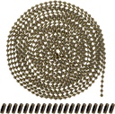 Ceiling Fan Pull Chain 197 Inch Pull Chain String Extension Metal Beaded Ball Light Pulls Extension Chains with 25 Pcs Connectors 3.2mm Diameter Bead Chain Long Ceiling Fan Chain Connector (Bronze)