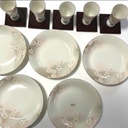 Cup Saucer Mino Ware Set Mino Ware Dishes for Mino Ware New Year Dinnerware Mino Ware Set Dish Set Cold Sake Cup Set