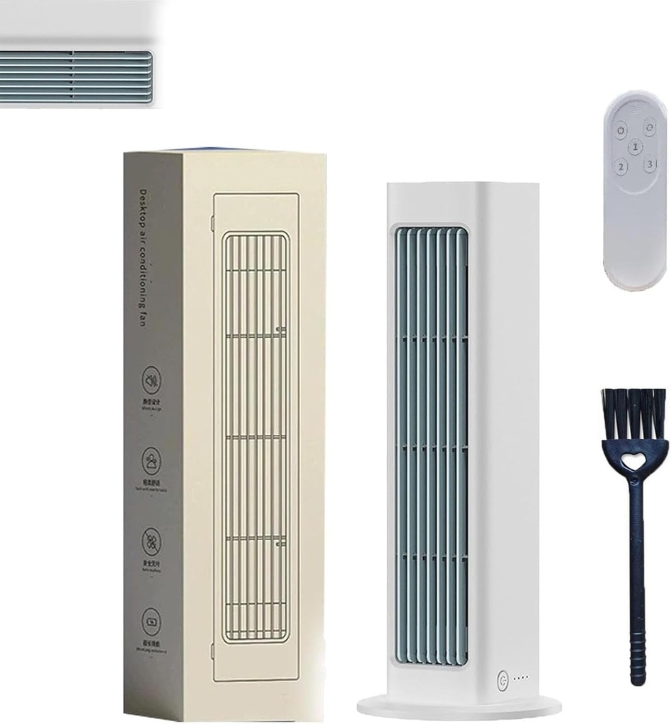 2025 Upgrade Breezamax, Breeze Max Air Cooler, Qinux Brizaac - Beat the Scorching Heat & Humidity Instantly, Small Ultra Quiet Energy Efficient, 3-Speed (White)