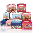 qiqee Christmas Gift Box 15.5x8.8x9 Inch 48pcs Xmas Wrap Treat Boxes