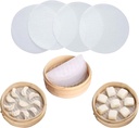 Silicone Steamer Liners, 12 Inch Reusable Silicone Air Fryer Liners, Non-Stick Bamboo Steamer Liner, Silicone Steamer Mat Dim Sum Mesh for dumpling steamer, air fryer(4PCS)