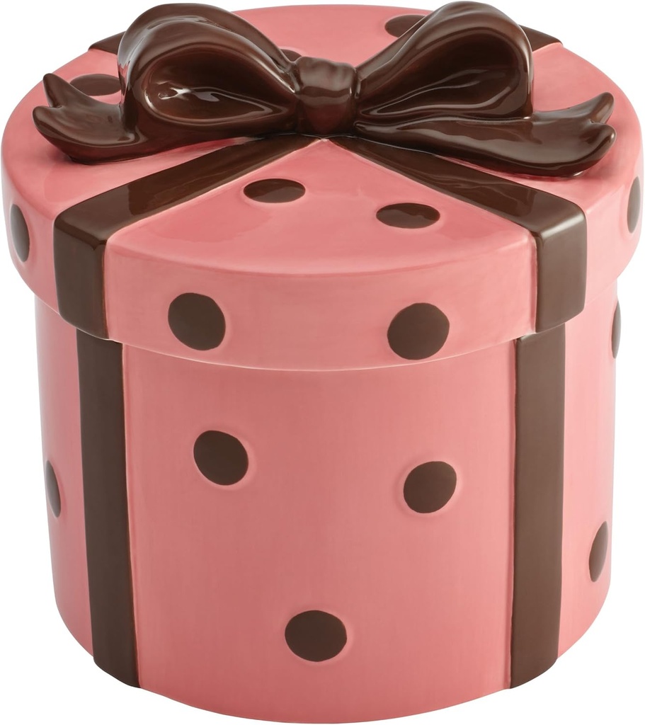 Cake Boss Serveware Stoneware Cookie Jar, "Pink Gift"