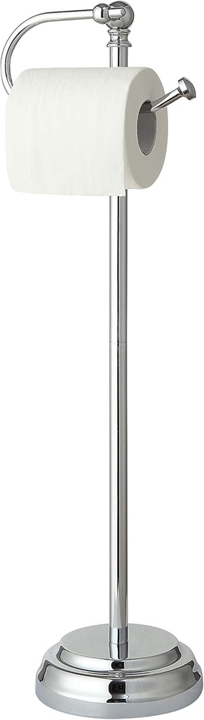 SunnyPoint Classic Bathroom Free Standing Toilet Tissue Paper Roll Holder Stand