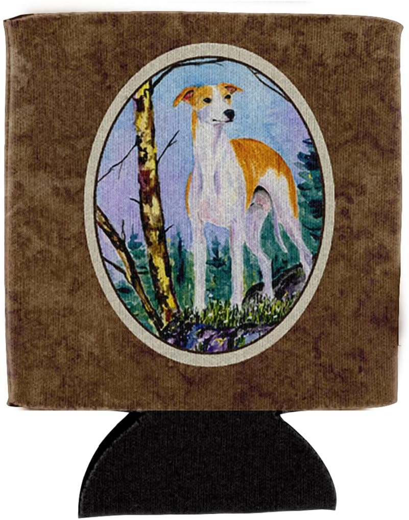 Caroline's Treasures SS8662CC Whippet Can or Bottle Hugger Cooler Washable Drink Sleeve Collapsible Beverage Insulated Holder, Can Hugger, Multicolor