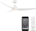 WAC F-056L-MW Stella 60" Outdoor Ceiling Fan with Lights and Remote Control, Matte White